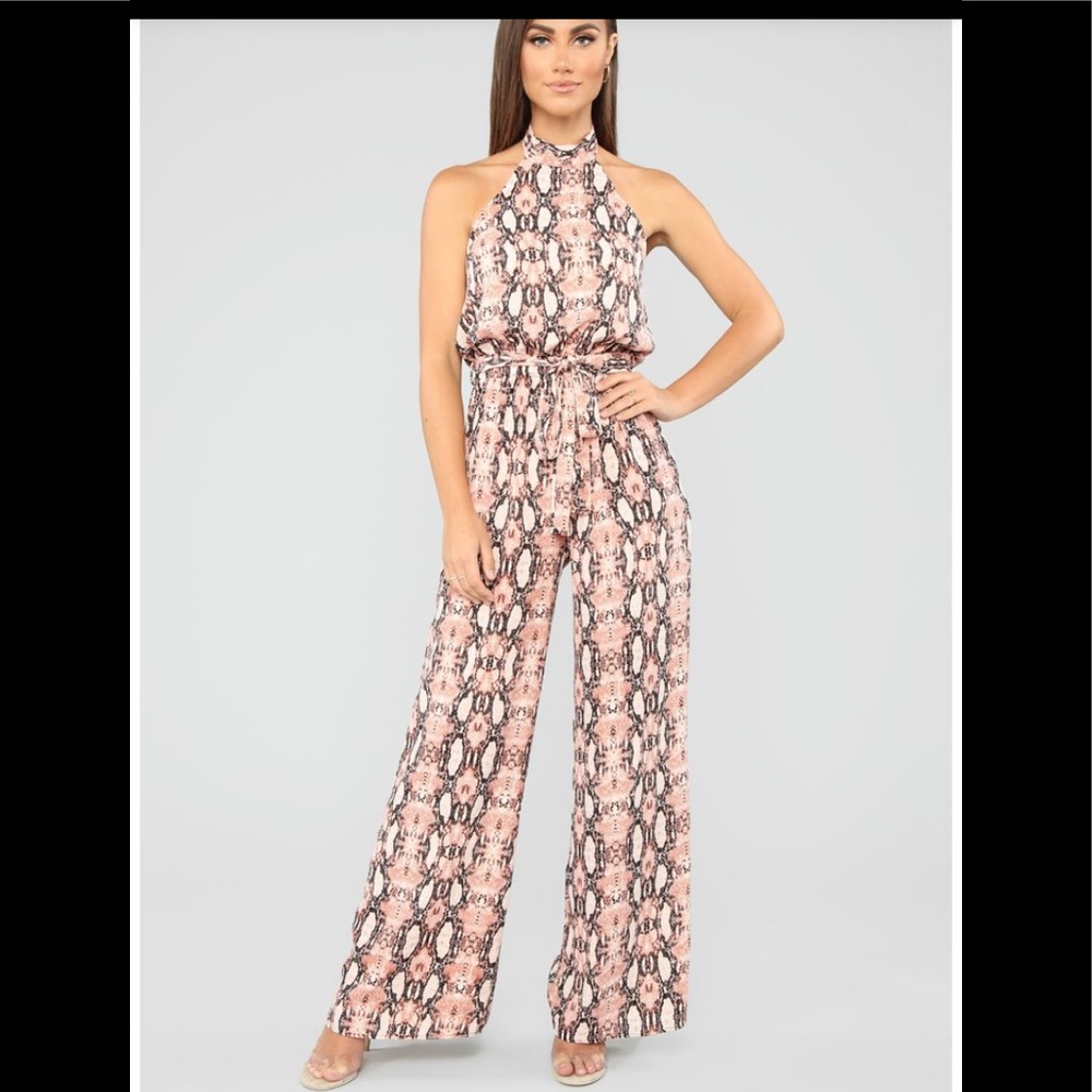 Fashion Nova XL snakeskin jumpsuit - Picture 1 of 6